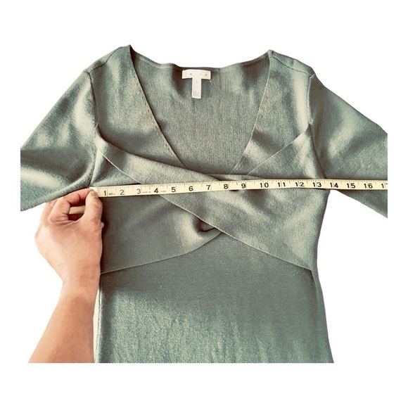 Leith Dresses Leith Long Sleeve Midi color green thyme Size S - Picture 11 of 11